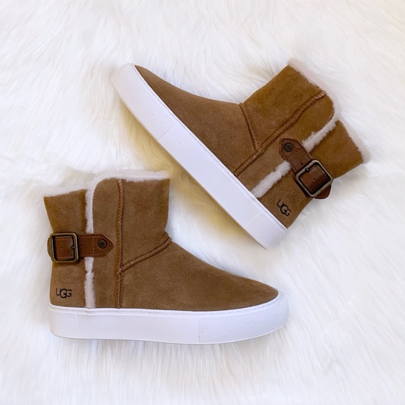 UGG Aika Chestnut Suede Platform Sneaker Boot - Picture 7 of 9